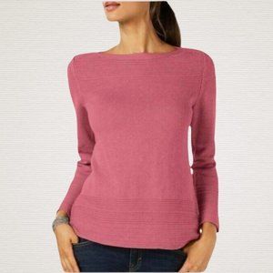 Karen Scott Pink Boat Neck Sweater Size PXL